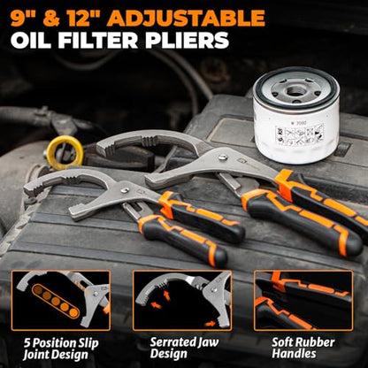 8-Piece Oil Filter Wrench Set