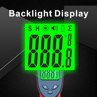 DEASOMIYE Infrared Thermometer Gun, -58℉～1022℉ Laser Thermometer Temperature Gun, Non Contact IR Temp Gun with Adjustable Emissivity for Cooking,BBQ,Fridge,Grill,Pizza Oven,HVAC,Engine(Not for Human) - color: Red