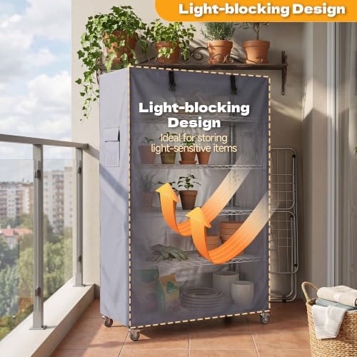 Shelving Cover for Shelving Units, Fits 36"x18"x54" Standing shelf - color: Grey, size: 36"W x 18"D x 54"H