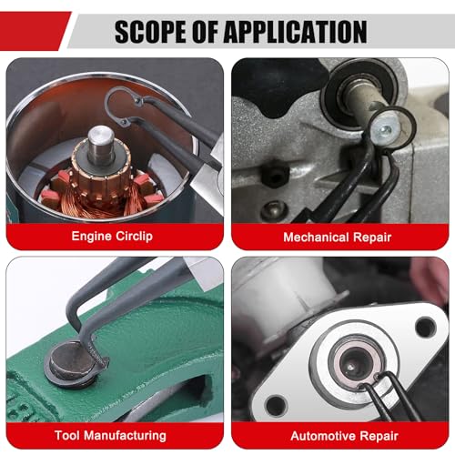 7" Snap Ring Pliers Set, 4PCS Heavy Duty Retaining Ring Pliers
