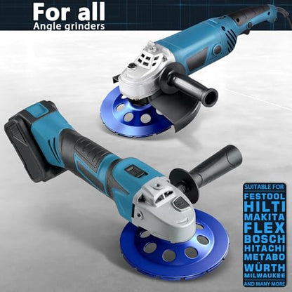 4 Inch Diamond Concrete Grinding Wheels, Double Rows 16 Turbo Segments for Polishing and Grinding Concrete, Stone, and Masonry, Fits 3/4'' Arbor Diamond Cup Wheel Angle Grinder Wheels (2 Pack) - size: 2 Pack