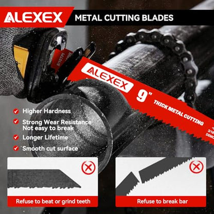 15 Pack 9 Inch 8/10 TPI Reciprocating Saw Blades for Diablo Sawzall Blades - size: 9 Inch 8/10TPI