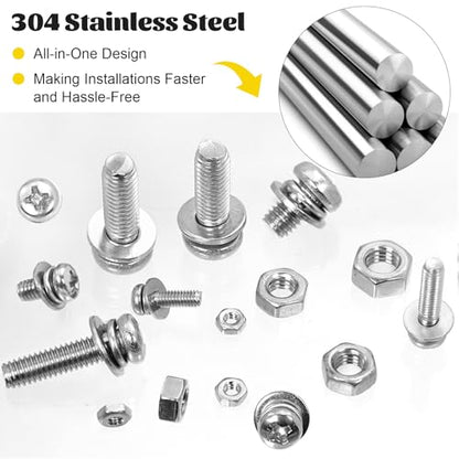 812pcs M2 M2.5 M3 M4 M5 Phillip Pan Head Machine Screw Assortment Kit - size: SS M2M2.5M3M4M5 812pcs