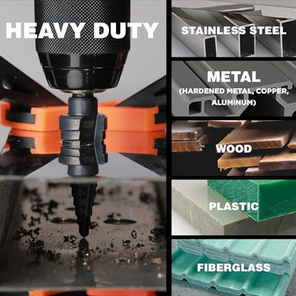 M2 HSS Step Drill Bit Unibit, 1/4"-3/4", Metal Wood Plastic - size: 1/4" to 3/4"