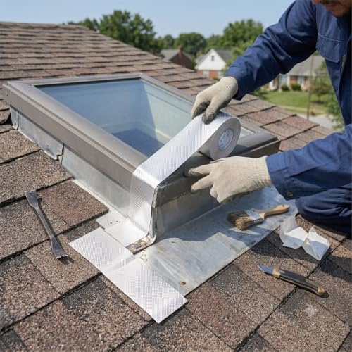 Butyl Roof Repair Tape, Waterproof Sealing Aluminum Foil Tape - size: 2 in x 16 ft (W x L)