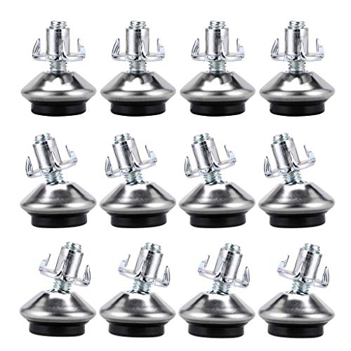 OwnMy M6 Adjustable Swivel Leveling Feet 12PCS Metal Adjustable Table Feet
