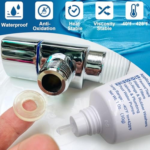Plumbers O Rings Silicon Grease Tube for Pool Lube Pumps & Filters Rubber Seals Faucet Valve Silicone Grease Lubricant Spa O Ring Lubricant,1 oz 3-Pack - color: Grease for O Rings, size: 2-Pack