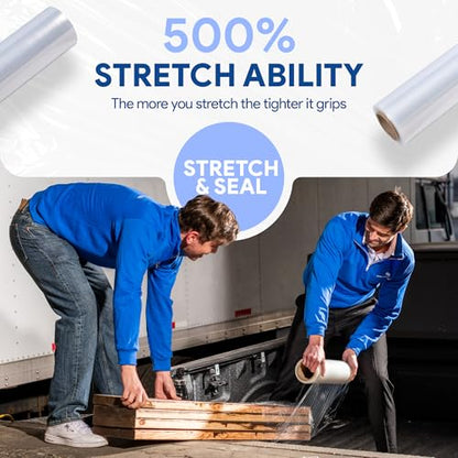 International Plastics Co. 18" Plastic Stretch Film Wrap 1200 feet 500% Stretch Ability - size: 1 Pack, style: 18" - 17" Styles