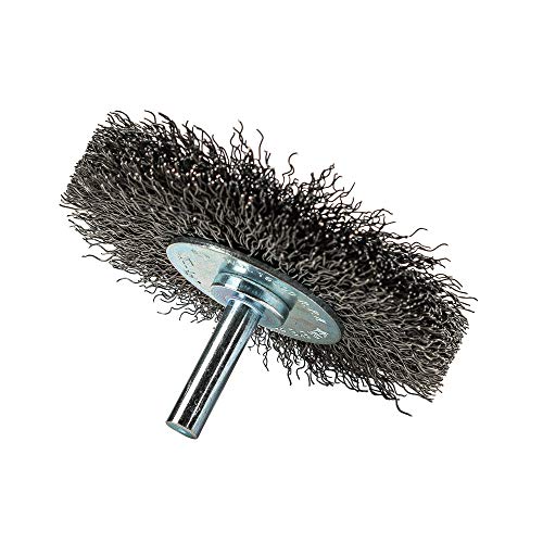 Forney 72254 Wire Wheel Brush, Coarse Crimped with 1/4" Round Shank, 3" (Pack of 6) - size: 3" (Pack of 6)