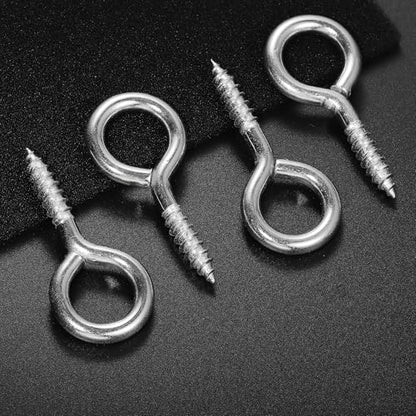 10 Pcs 2.2 Inches Eye Hooks,M6 Screw Eye Hooks,Heavy Duty Screw Eye Bolt,Load Bearing 200LB,Eye Bolt for Indoor & Outdoor Use