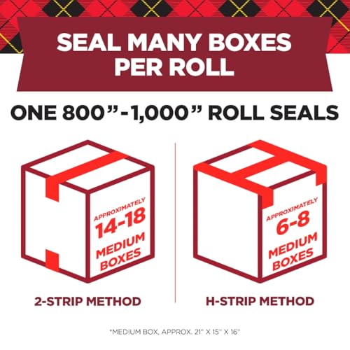 Scotch Secure Seal Packing Tape, Ultra Clear, 1.88 in x 800 in., 6 Rolls (Pack of 6) - size: 6 Rolls (Pack of 6)