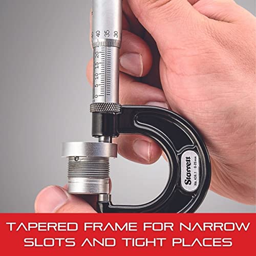 Starrett Outside Digital Micrometer, 3-4" Range, .001" Graduation - color: Black Wrinkle, size: 3-4" x .001" (Ratchet Thimble)