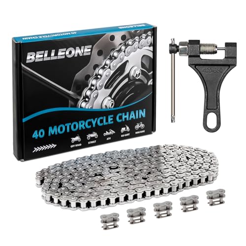 40 Roller Chain with Breaker 10 Feet 240 Links, 40 Chain with 5 Connecting Links - size: 10 Feet, style: 40 Chain-breaker-5 Links