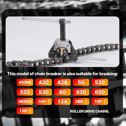 Roller Chain Detacher Tool for Chain Size 420 428 520 525 530 630 Roller Chain Motorcycle Go Kart ATV Chains Breaker