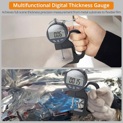 Neoteck Digital Thickness Gauge 1inch/25.4mm,0.0005inch/0.01mm Accuracy - color: Silver-grey, size: 0-1"/0.0005"