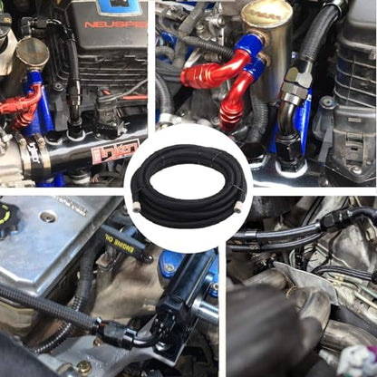 6AN PTFE E85 Fuel Line Hose 10FT Black 5/16 Inch ID - color: 10FT, size: AN6