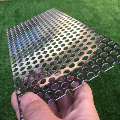 Aluminum Perforated Metal Sheets 16 Gauge 11.8 inch by 5.9 inch Expanded Metal Mesh Aluminum Opening 1/3" 0.32 inch (About 8 mm) Perforated Steel Sheet Aluminum Mesh Screen Decorative Metal Mesh - size: 11.8" X 5.9"