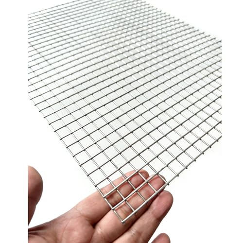 304 Stainless Steel Welded Wire Mesh - Heavy Duty Metal Grid, Panel - Ideal for Chicken Wire Fence, Screen, BBQ Grill, Pet Cage, Drainage, Garden Protection (13 * 16in 1/2in Hole)