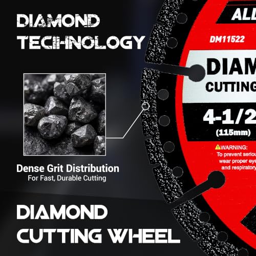 EZARC 4.5" Multi-Purpose Diamond Saw Blades 2 Pack for Metal Tile Plastic - size: 4.5 inch