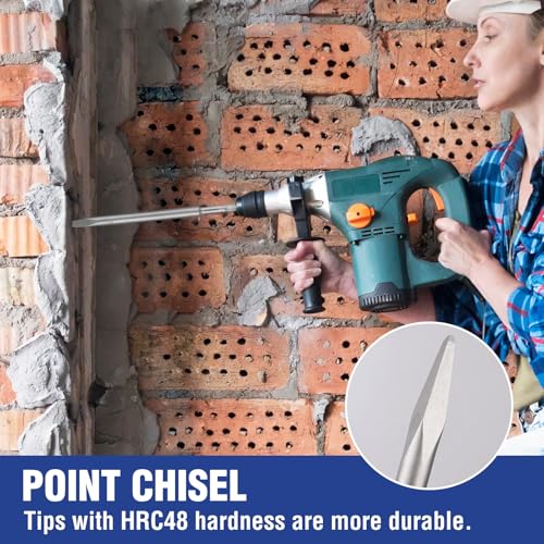 WORKPRO 16-Piece SDS-Plus Rotary Hammer Drill Bit & Chisel Set - size: 16-Piece