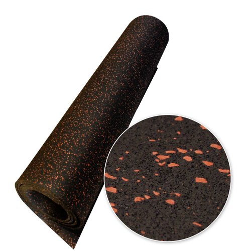 Rubber-Cal Elephant Bark Flooring 3/8-inch T x 4-feet - color: Red Dot, size: 60"L x 48"W x 0.4"Th