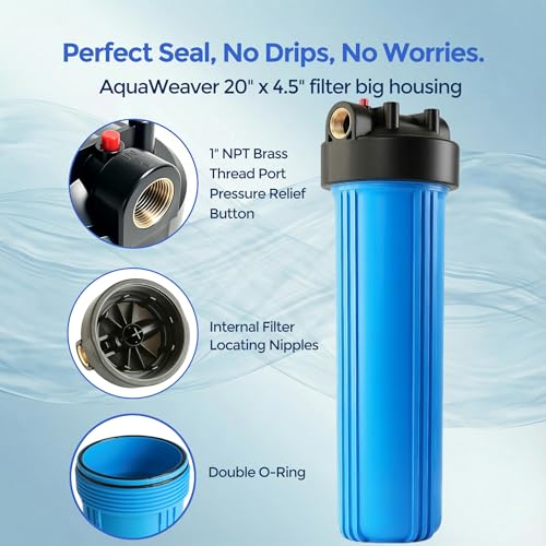 WH-20HD 20"x4.5" Whole House Water Filter Housing