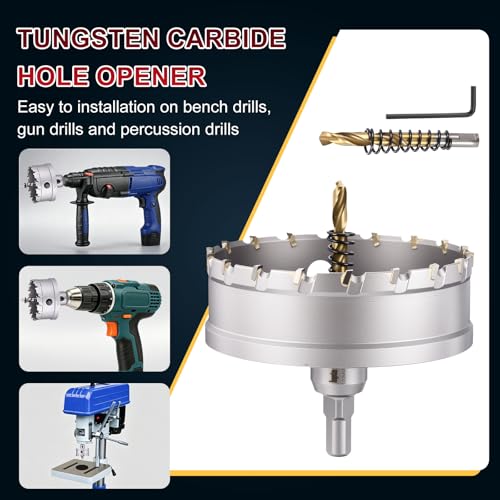 Tungsten Carbide Tipped Hole Saw 3-15/16 Inch 100mm Hole Cutter - size: 3-15/16 Inch (100mm)
