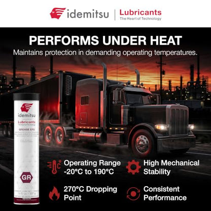 Idemitsu EP2 Red All Purpose Grease NLGI 2 – 14 oz Cartridge, 2 Pack - size: 2 Pack