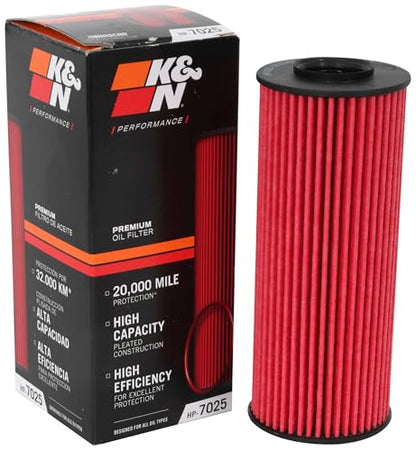 K&N Oil Filter: 20,000 Mile Engine Protection, High Efficiency, HP-7025