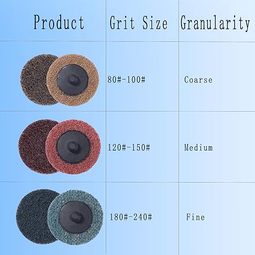 20 Pcs 2'' Surface Conditioning Discs,Roll Lock Quick Change Sanding Discs Medium Deburring Wheel for Die Grinder or Rotary Tool(Red: 120#-150#) - style: 2'' Red Sanding Discs(120#-150#)