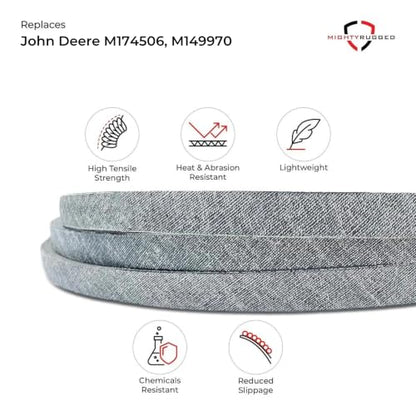 MightyRugged M174506 M149970 Snow Blower Belt for John Deere X300 X500 - size: 78.2 in x 0.67 in