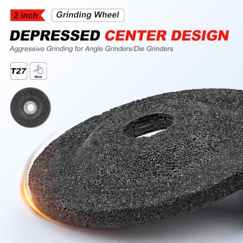 SI FANG 2 inch Die Grinder Grinding Wheels with 1/4" Mandrel 16 Pack