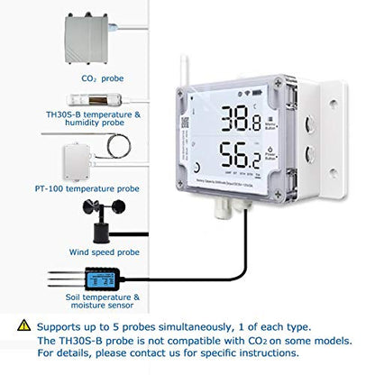 Thermometer Hygrometer, Wireless Temperature Data Logger, Remote Humidity Monitor for Refrigerated Truck Free App Email Alarm, IFTTT 2.4GHz only (GS1-AL4G1RS WiFi & SIM) - style: GS1-AL4G1RS WiFi & SIM