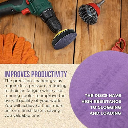 Dura-Gold Premium 1000 Grit 3" Purple Film Ceramic Sanding Discs, Box of 30 - style: 1000 Grit