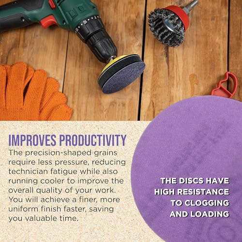 Dura-Gold Premium 800 Grit 3" Purple Film Ceramic Sanding Discs, Box of 30 - style: 800 Grit