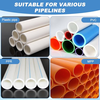3Pcs PVC Pipe Threading Kit, 1/2, 3/4&1 Inch NPT Dual End PVC Cutting Set
