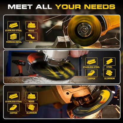 26 Packs Angle Grinder Cutting Flap Grinding Disc Wheel 4 1/2in Inches - 20 Packs 4.5"x1/4"x7/8" Cut off Wheels,3 Packs 4.5"x7/8" 60 Grit Flap Discs, 3 Packs 4.5"x1/25"x7/8" Grinding Wheels - size: 4 1/2 INCH