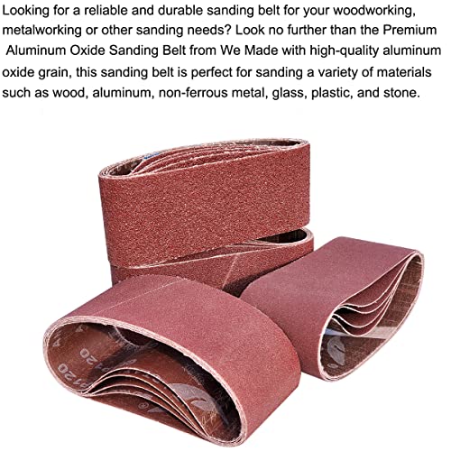Tonmp 15 PCS 3 inch x 18 inch Sanding Belts - 5 Each of 40 80 120 Grit Aluminum Oxide Sanding Belts For Belt sander (3x18 inch) - size: 3x18 inch