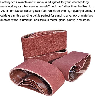 18 Pack 2-1/2 x 16 Inch Abrasive Sanding Belts Kit - 60 80 120 150 240 400 Grit Aluminum Oxide Clothed Backing Sander Belts for Wood-Working, Metal and Paint Grinding and Polishing (2.5" x 16")