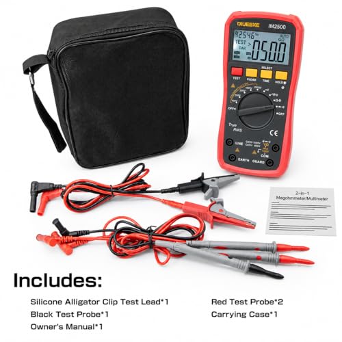 2500V Megohmmeter and True RMS Multimeter for Industrial Testing, 50GΩ