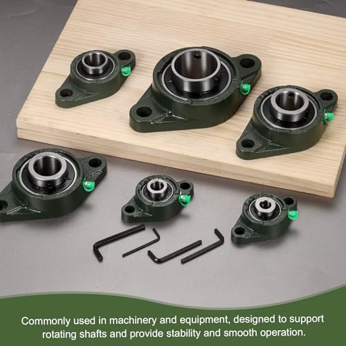 uxcell UCFL206-20 Pillow Block Bearings, 1-1/4 in Bore Chrome Steel, ABEC3 - size: UCFL206-20 (Bore 1-1/4")