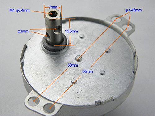 CHANCS 12V DC Gearbox Motor JS-50 10RPM CW/CCW Electric Motor with M4 Thread Hole Shaft Reduced DC Motor - size: 10RPM, style: Horizontal Hole Shaft