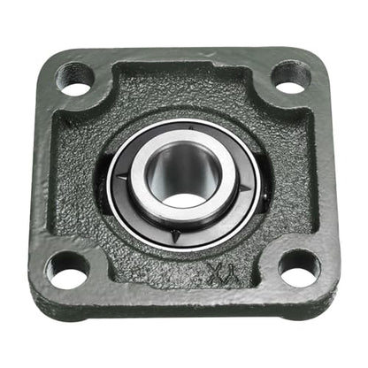 uxcell 2pcs UCF205-14 Pillow Block Bearings 7/8 inch Bore Self Alignment, Solid Cast Iron Base Square Flange Mounted Chrome Steel Bearings - size: UCF205-14