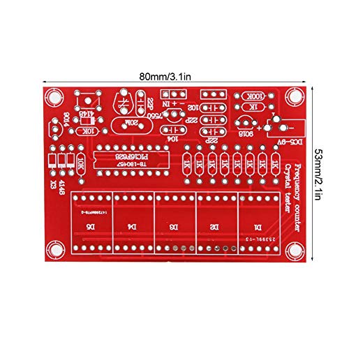 Hilitand DIY Frequency Indicator Kit 1Hz-50MHz Crystal Oscillator Tester Module Kit with 5 Digits Digital Tube Display