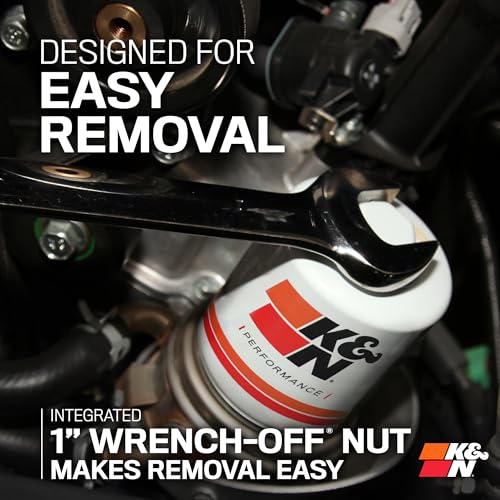 K&N Oil Filter: 20,000 Mile Engine Protection with Wrench Off Nut, HP-1008 - size: Oil Filter-1 Pack