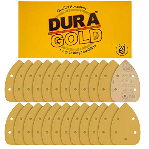 Dura-Gold Mouse Detail Sander Sandpaper Sanding Sheets, 5 Hole, 600 Grit - size: 600-Grit