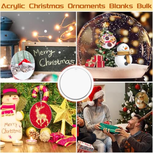 4Inch Round Acrylic Blanks Ornament 20Pcs Clear Acrylic Disc Circle - size: 4 inch