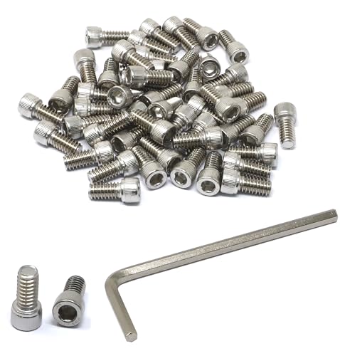 iexcell 50 Pcs 1/4-20 x 1/2" Stainless Steel 304 Hex Socket Head Cap Screws Bolts Kit - size: 1/4-20 x 1/2" ( Fully Threaded )