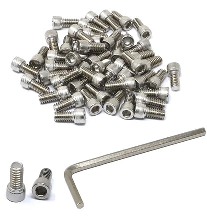 iexcell 50 Pcs 1/4-20 x 1/2" Stainless Steel 304 Hex Socket Head Cap Screws Bolts Kit - size: 1/4-20 x 1/2" ( Fully Threaded )