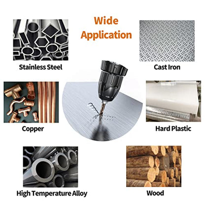(15PCS) 11/64" Cobalt Drill Bit, HSS M35 Metal Drill Bits for Steel, Stainless Steel, Cast Iron, Hard Plastic and Wood - size: 11/64 15PCS Cobalt